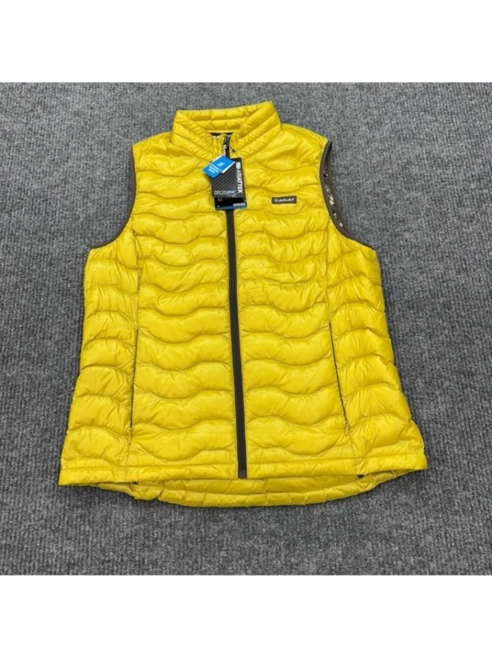 Ariat Ideal 3.0 Down Vest Antique Moss Full Zip Puffer Packable Womens Sz XL NEW